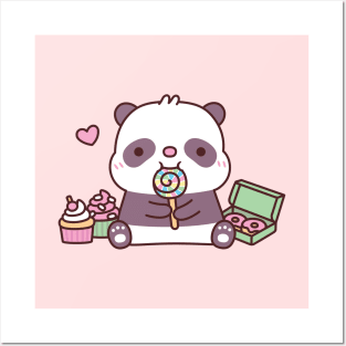 Panda With Lollopop Sweet Tooth Posters and Art